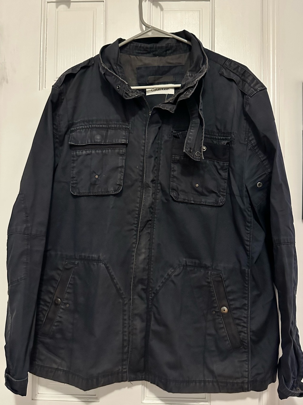 Calvin Klein Men's Navy Field Jacket. Size L